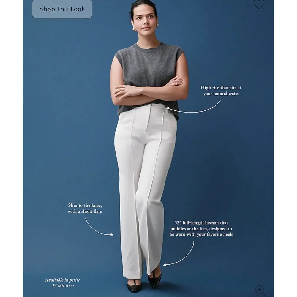 J. Crew Natalia pant in four-season stretch Heather Smoked Graphite NWT size 00P